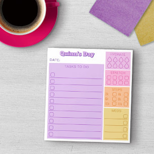 Purple Pink Day Trackerのタスク手順の詳細 ノートパッド