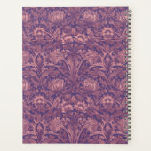 Purple Pink Floral William Morris Elegant Monogram プランナー手帳 (裏面)