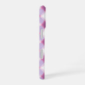 Purple Pink Geometric Check Pattern Phone Case iPhone 16ケース (右側面)