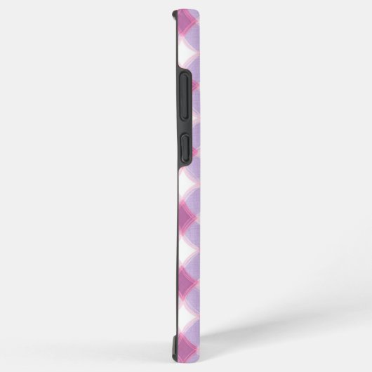 Purple Pink Geometric Check Pattern Phone Case Samsung Galaxyケース (右側面)