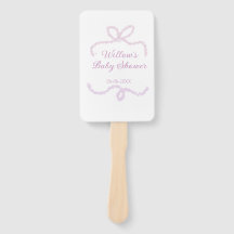 purple pink glitter bow baby shower name date eleg