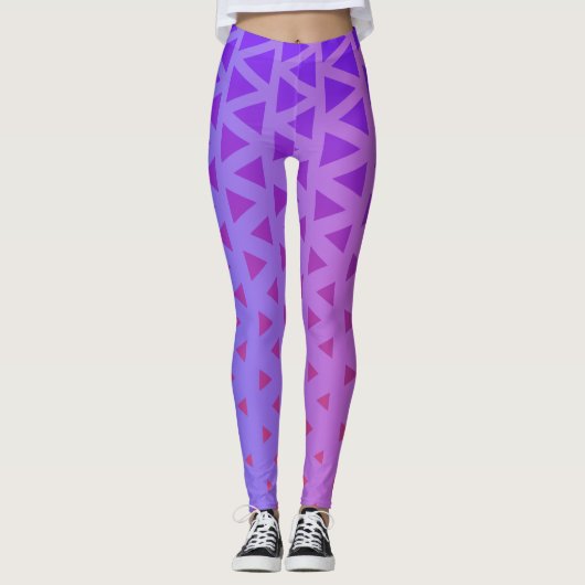 Purple Pink Gradient Yoga Pant レギンス (正面)
