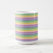 PURPLE PINK GREEN YELLOW EASTER STRIPES コーヒーマグカップ (中央)