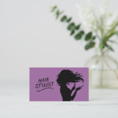 Purple & Pink - Hair Stylist 名刺 (スタンド正面)