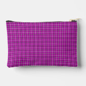 Purple Pink Plaid Classic Pattern アクセサリーポーチ (裏面)