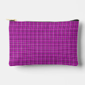 Purple Pink Plaid Classic Pattern アクセサリーポーチ (正面)