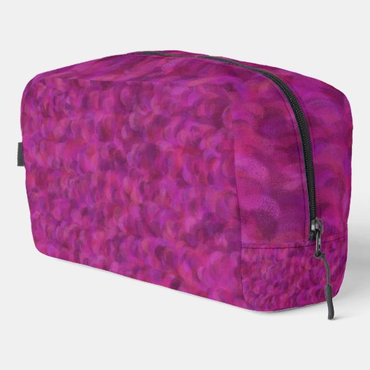 Purple Pink Red Abstract Seamless Pattern Toiletry ドップキット (右コーナー)