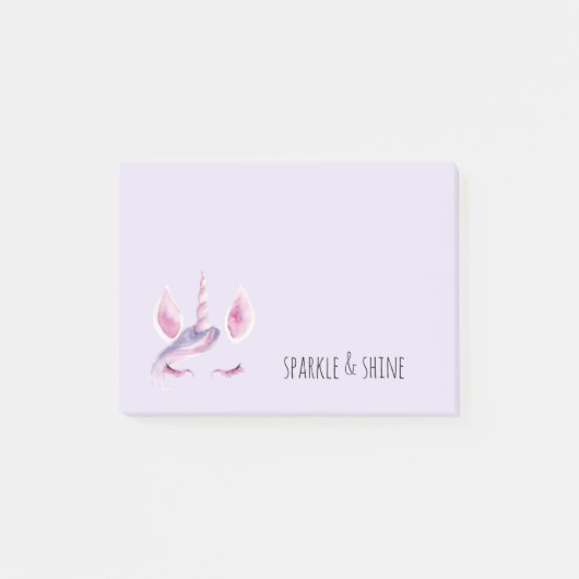 Purple Pink Unicorn ポストイット (正面)