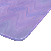 Purple Pink Wavy Lines Pattern カッティングボード (角)