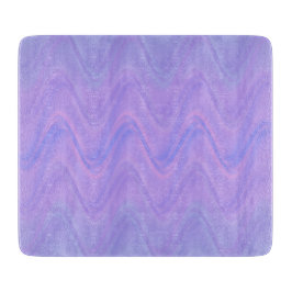 Purple Pink Wavy Lines Pattern カッティングボード