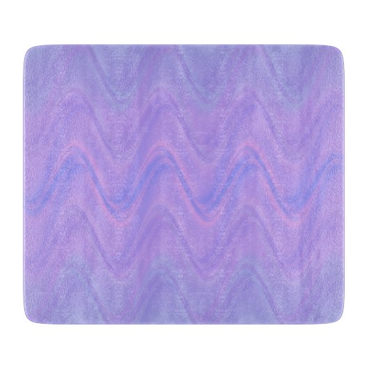 Purple Pink Wavy Lines Pattern カッティングボード (正面)