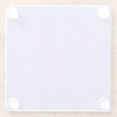 Purple Pink Wavy Lines Pattern ガラスコースター (裏面)