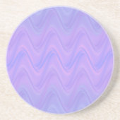 Purple Pink Wavy Lines Pattern コースター (正面)