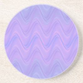 Purple Pink Wavy Lines Pattern コースター