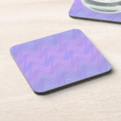Purple Pink Wavy Lines Pattern コースター (左側)