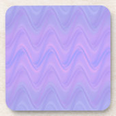 Purple Pink Wavy Lines Pattern コースター (正面)