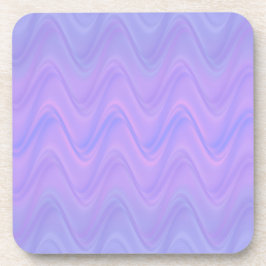 Purple Pink Wavy Lines Pattern コースター