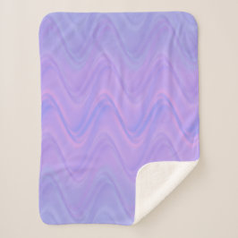 Purple Pink Wavy Lines Pattern シェルパブランケット
