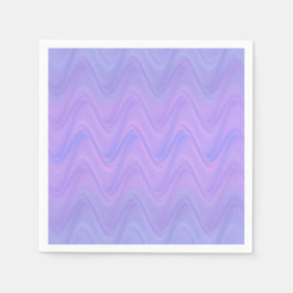 Purple Pink Wavy Lines Pattern スタンダードカクテルナプキン