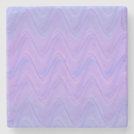 Purple Pink Wavy Lines Pattern ストーンコースター (正面)