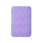 Purple Pink Wavy Lines Pattern バスマット (正面縦)
