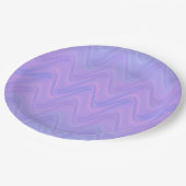 Purple Pink Wavy Lines Pattern ペーパープレート (アングル)