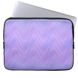 Purple Pink Wavy Lines Pattern ラップトップスリーブ