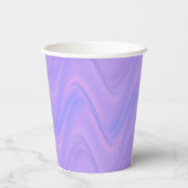 Purple Pink Wavy Lines Pattern 紙コップ (裏面)