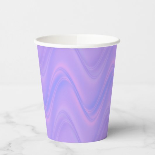 Purple Pink Wavy Lines Pattern 紙コップ (左)