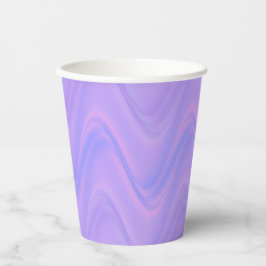 Purple Pink Wavy Lines Pattern 紙コップ
