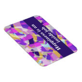 Purple Pink Yellow Blue Modern Motivational Quote マグネット (右側)