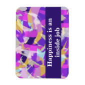 Purple Pink Yellow Blue Modern Motivational Quote マグネット (縦)