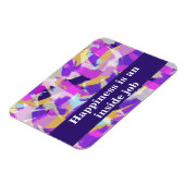 Purple Pink Yellow Blue Modern Motivational Quote マグネット (左側)