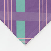 Purple Plaid フリースブランケット (角)