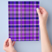 Purple Plaid Bulk Scrapbook Paper Pages チラシ (手)