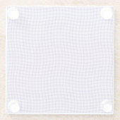 Purple Plaid Checker Seamless Pattern ガラスコースター (裏面)