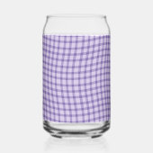 Purple Plaid Checker Seamless Pattern ガラス缶 (裏面)