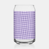 Purple Plaid Checker Seamless Pattern ガラス缶 (右)