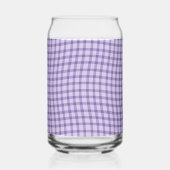 Purple Plaid Checker Seamless Pattern ガラス缶 (左)