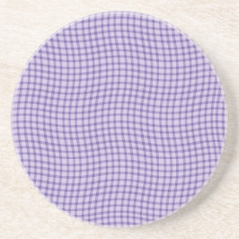 Purple Plaid Checker Seamless Pattern コースター