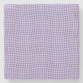 Purple Plaid Checker Seamless Pattern ストーンコースター