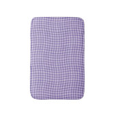 Purple Plaid Checker Seamless Pattern バスマット (正面縦)