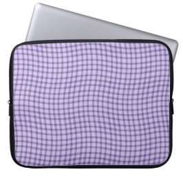 Purple Plaid Checker Seamless Pattern ラップトップスリーブ