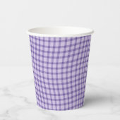 Purple Plaid Checker Seamless Pattern 紙コップ (裏面)