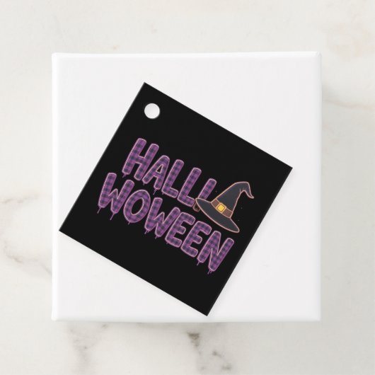 Purple Plaid Halloween Witch Hat フェイバータグ (インサイチュ)