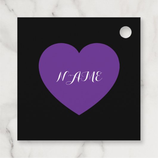 Purple Plaid Halloween Witch Hat フェイバータグ (裏面)