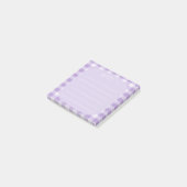 Purple Plaid Note Design ポストイット (アングル)