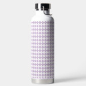 Purple Plaid Pattern Water Bottle ウォーターボトル (左面)