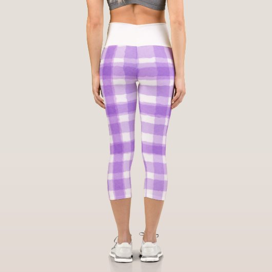 Purple Plaid Pretty Pastel カプリレギンス (裏面)