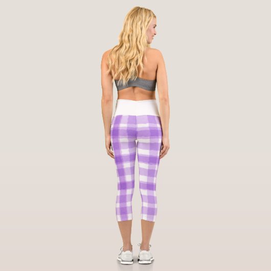 Purple Plaid Pretty Pastel カプリレギンス (裏面)